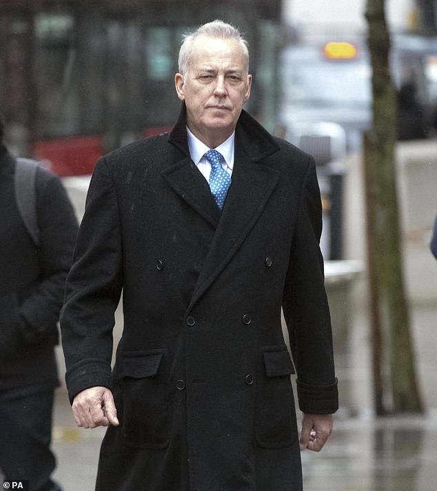 Michael Barrymore (pictured outside the High Court in London in 2021) was hosting a party with seven other guests at his £2million home in Roydon, Essex, on March 31, 2001, when Stuart died